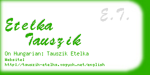etelka tauszik business card